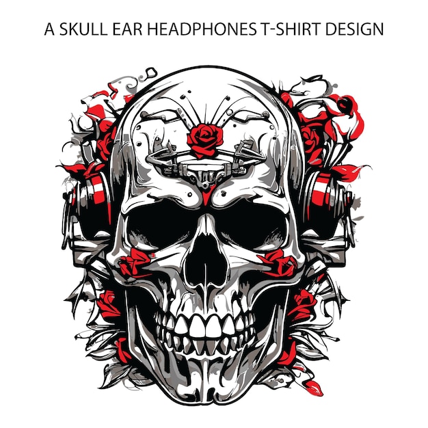 Free vector creative skull tshirt design Vl3