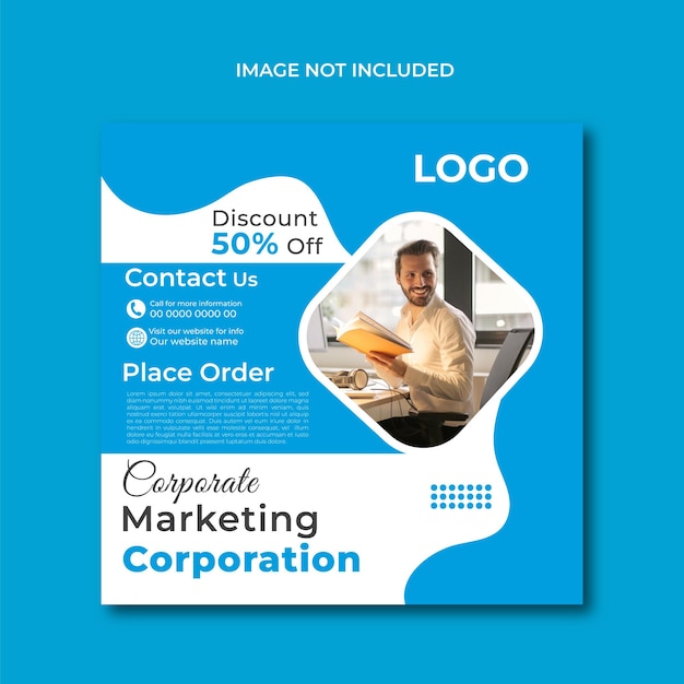 Free vector digital marketing social media post and corporate web banner template design