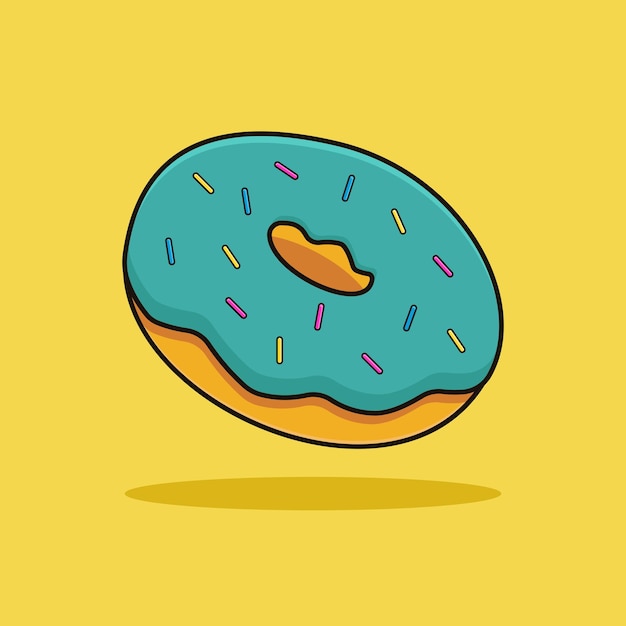 Free vector donuts food cartoon vector icon illustration food icon concept isolated