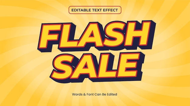 Free Vector Editable text effect Flash Sale Shoping Style