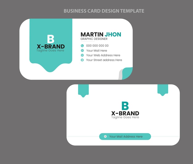 Free vector elegant business card blue and white business card