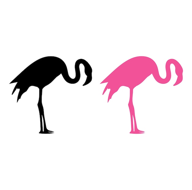 Free vector flamingo in cartoon style isolated on white