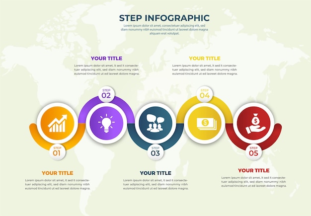 Free vector flat circular diagram infographic