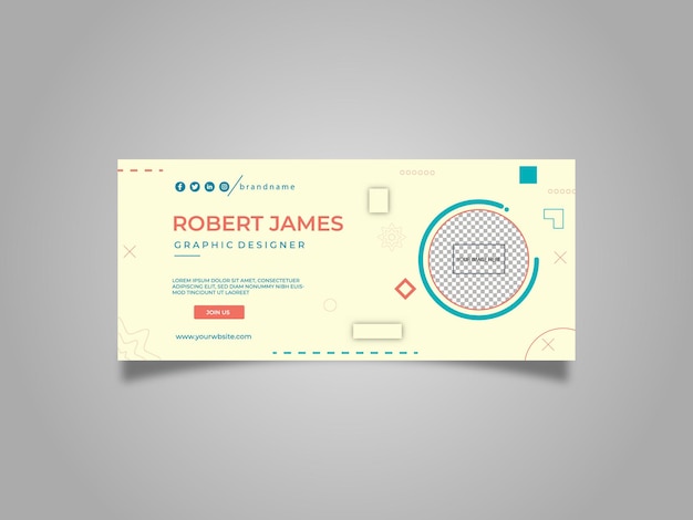 Free vector flat design business workshop Facebook cover template.