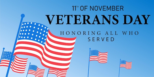 Free vector flat Veteran's Day concept illustration design