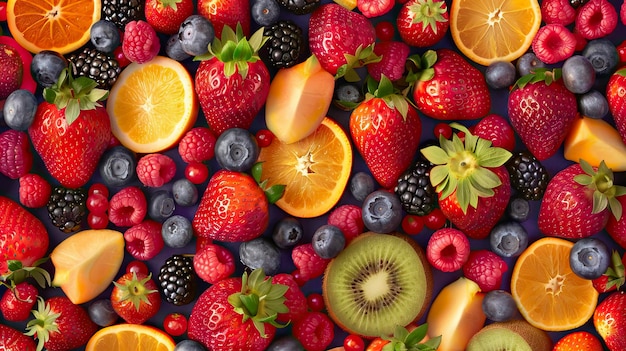 Vector free vector fruit and berry background abstract food seamless pattern