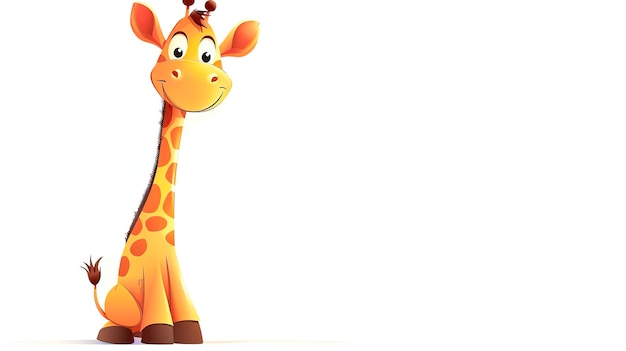 free vector of Funny cartoon giraffe on white background