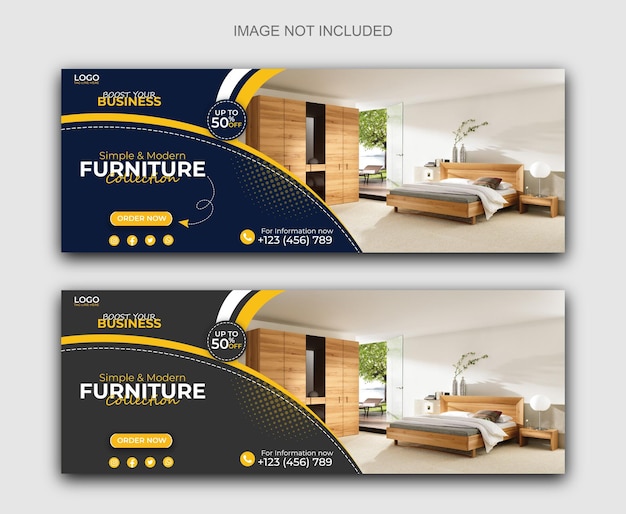 Free  vector furniture banner template