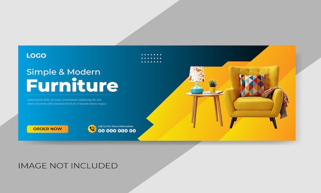 Free Vector Furniture Sale Facebook Cover Template