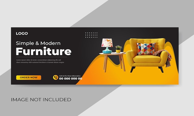 Free Vector Furniture Sale Facebook Cover Template