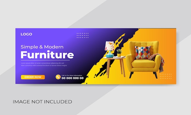 Free Vector Furniture Sale Facebook Cover Template