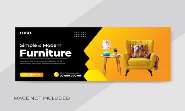 Free Vector Furniture Sale Facebook Cover Template