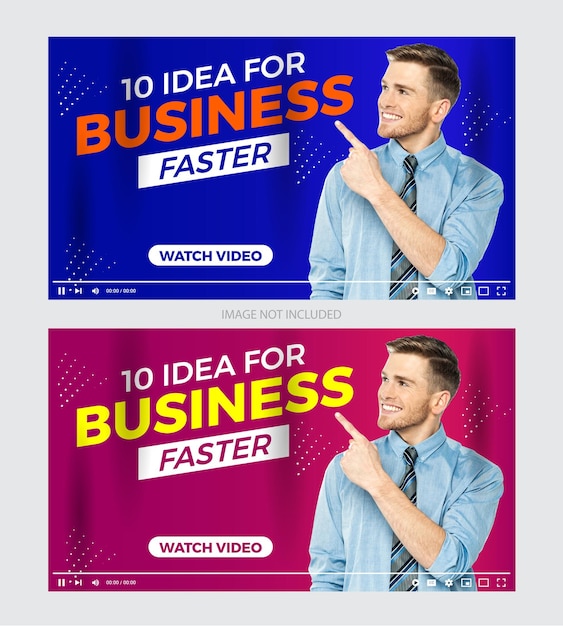 Vector free vector future business trends youtube thumbnail banner template for free download