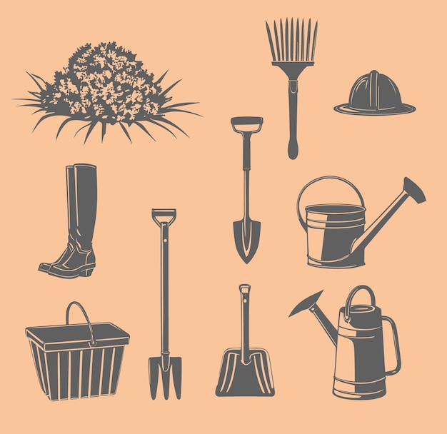 Vector free vector gardening sketch set