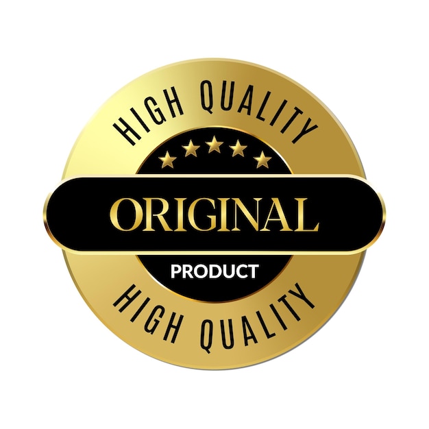 Free vector gold modern original product high quality logo