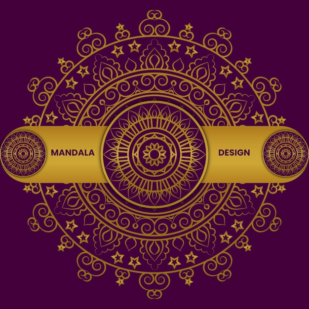 Free vector golden mandala background design