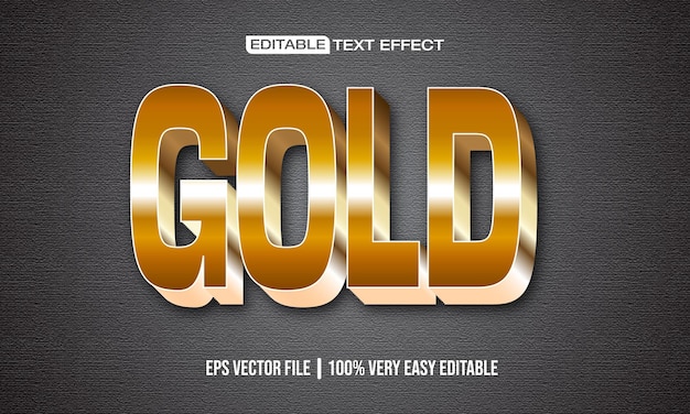 Free vector golden text effect