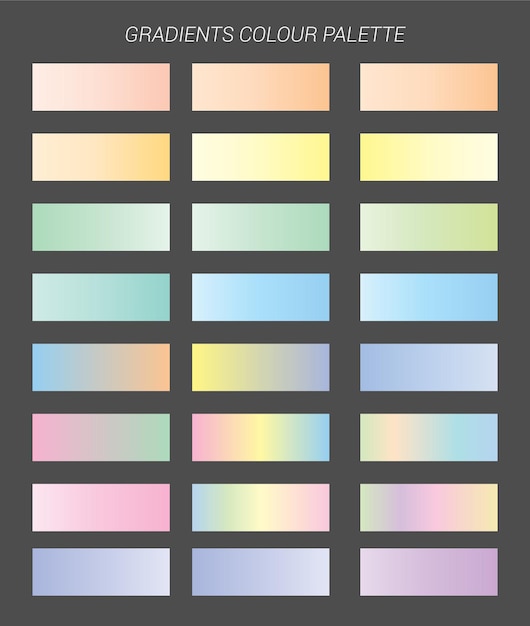 Free vector gradient color collection palette