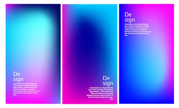 Free vector gradient set of poster gradient background for business flyer and others