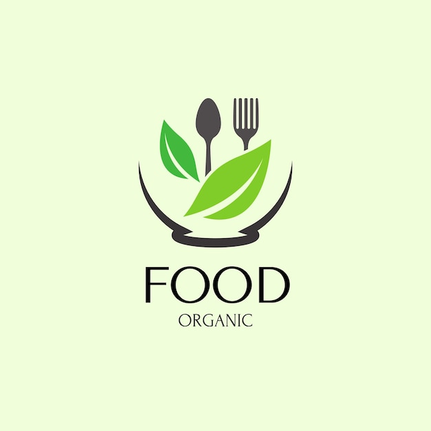 Free vector green simple food organic logo