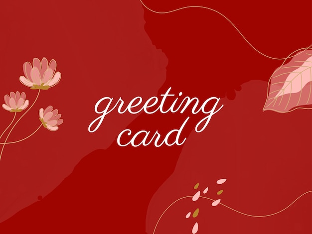 Free vector greeting card or wedding card template