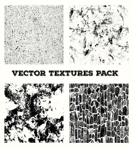 Free vector grunge distressed texture set