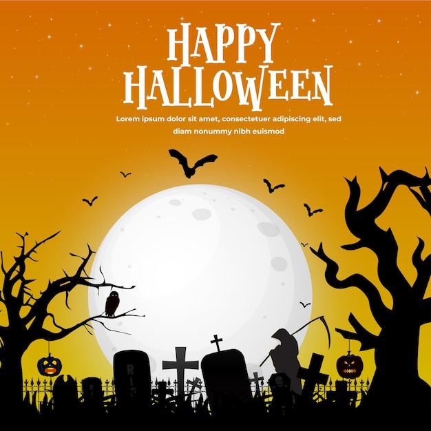 Free Vector Halloween Design Template