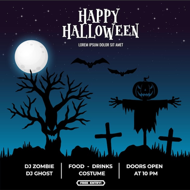 Free Vector Halloween Design Template