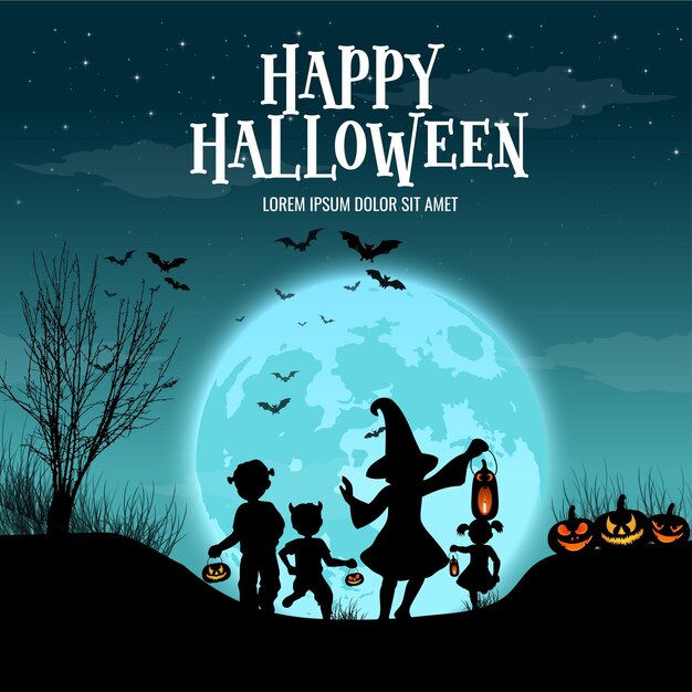 Vector free vector halloween design template