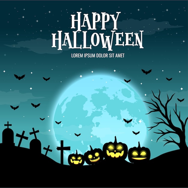 Free Vector Halloween Design Template