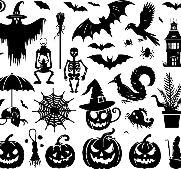 Free Vector Halloween Elements Background