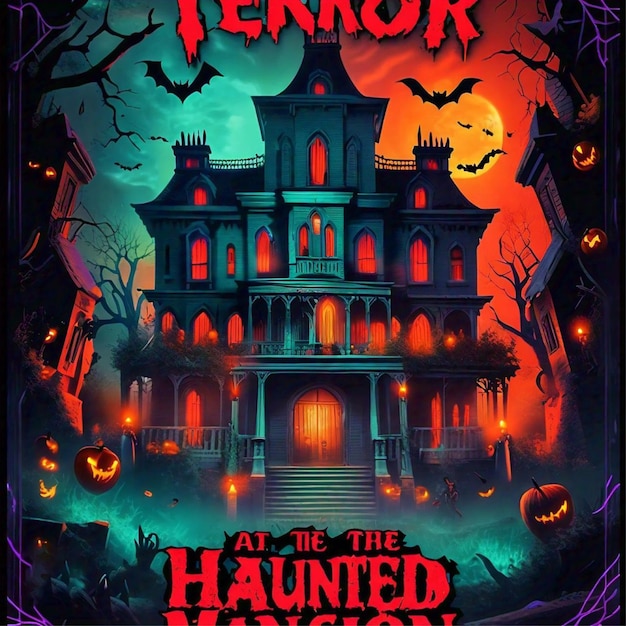 Vector free vector halloween flyer design template