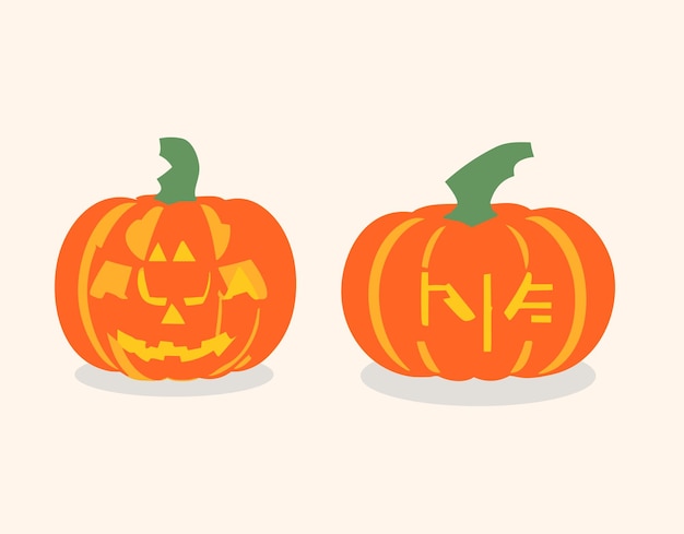 Free vector Halloween pumpkins collection