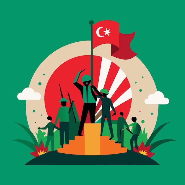 Free vector hand drawn flat bangladesh victory day illustration