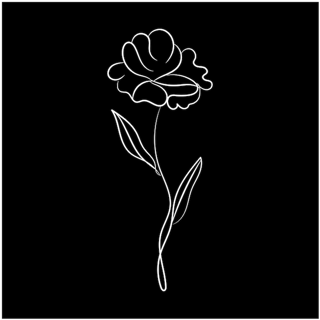 Free vector hand drawn flower design on dark background