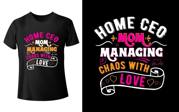 Free vector hand drawn mothers day lettering t shirt design