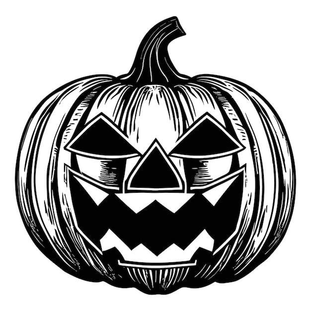 Free vector hand drawn pumpkin silhouette illustration