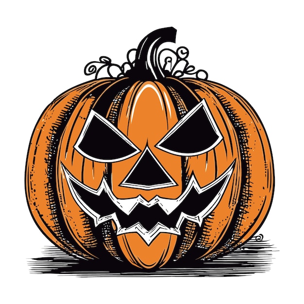 Free vector hand drawn pumpkin silhouette illustration