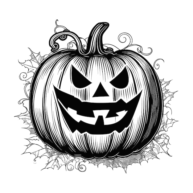 Free vector hand drawn pumpkin silhouette illustration