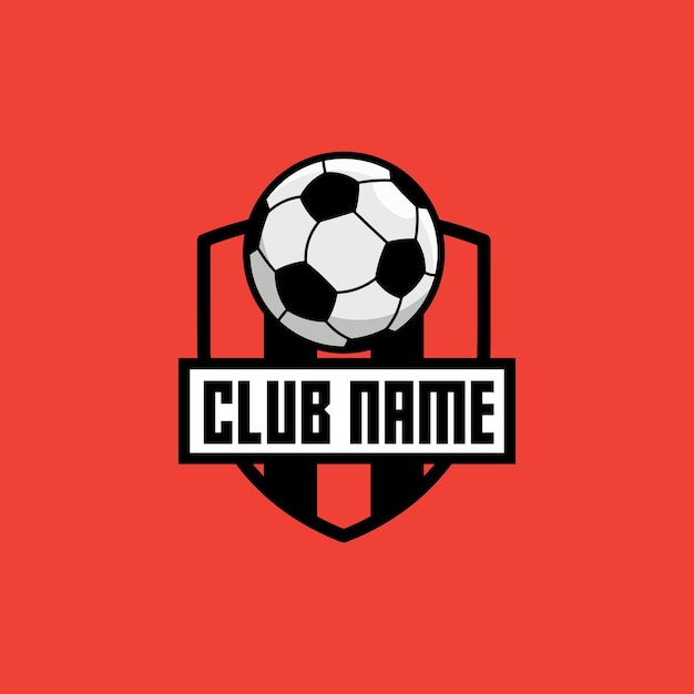 Free vector hand drawn soccer logo template and football club logo