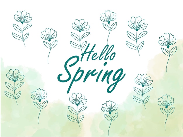 Free vector hand drawn spring background