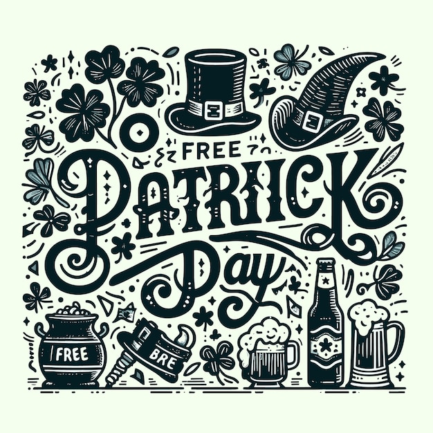 Free vector hand drawn st Patricks day lettering