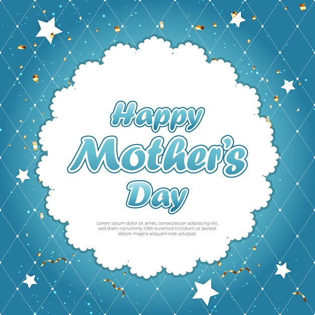 Free vector happy mother's day greeting card design