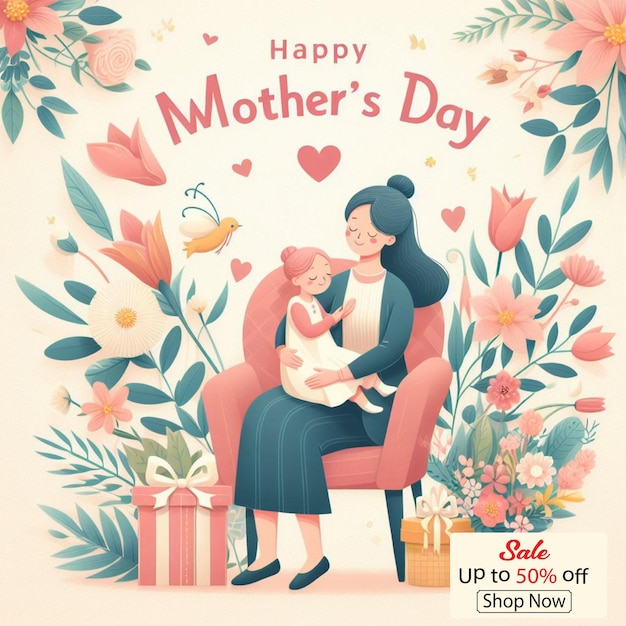 Free vector happy mothers day event