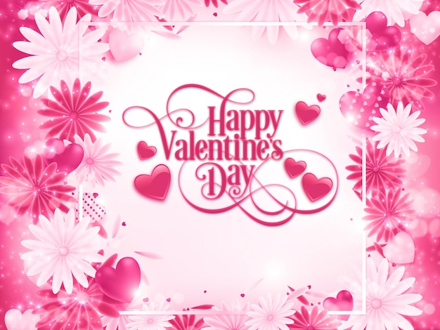 Free vector happy valentines day text design background vector