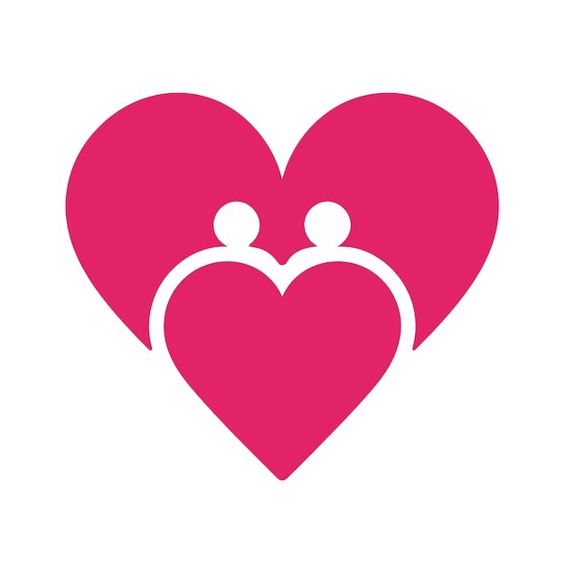 Free vector heart shape logo icon label image sticker