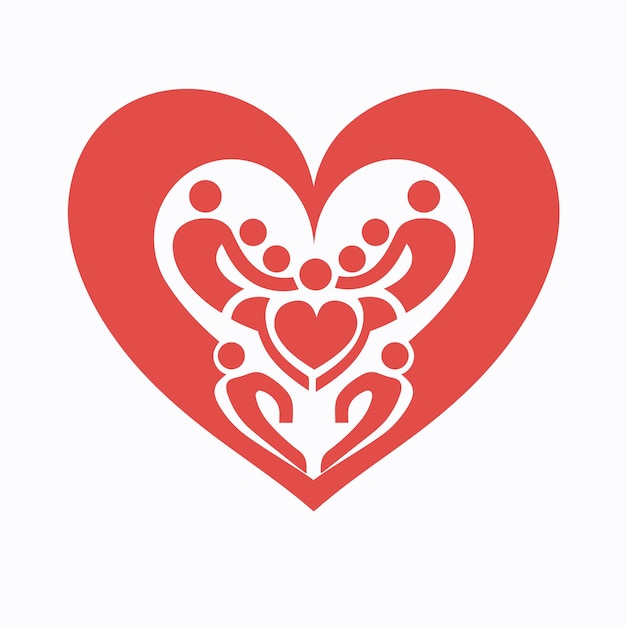 Free vector heart shape logo icon label image sticker