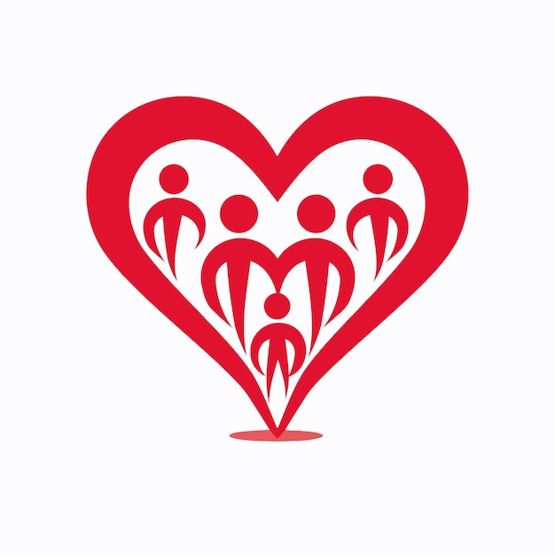 Free vector heart shape logo icon label image sticker