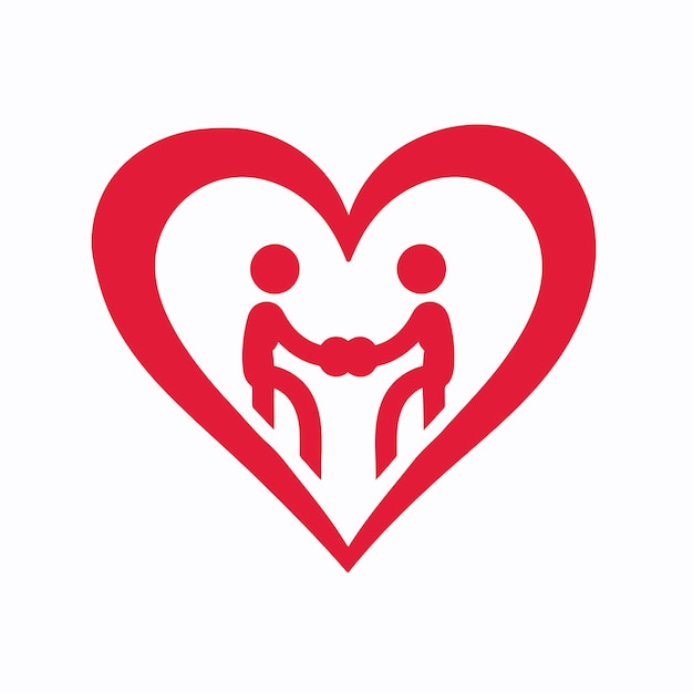 Free vector heart shape logo icon label image sticker