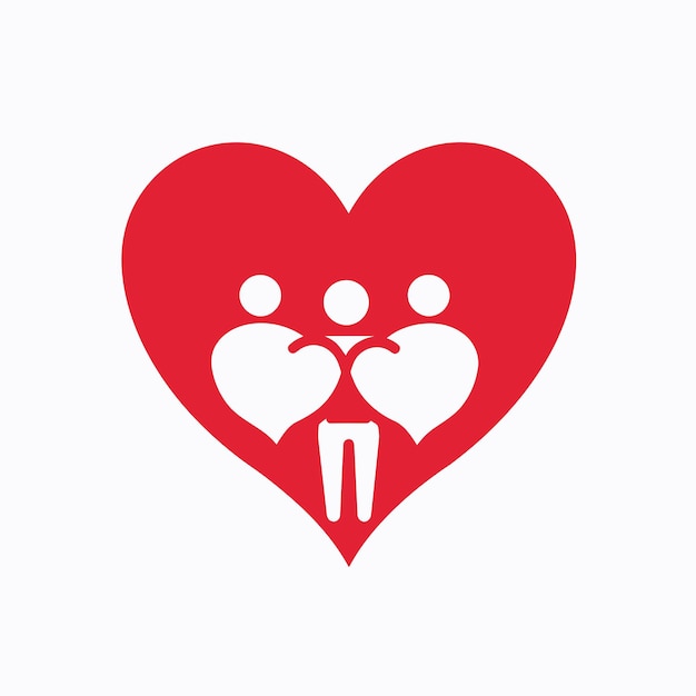 Free vector heart shape logo icon label image sticker